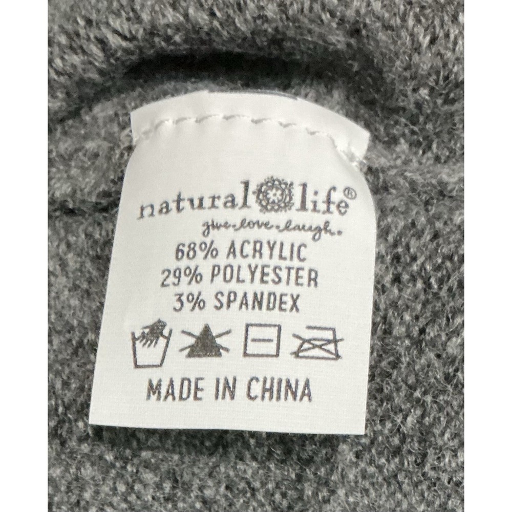 Natural Life Intarsia Tabby Cat Crewneck Sweater Whimsical Cottagecore XS NWT - Picture 5 of 5
